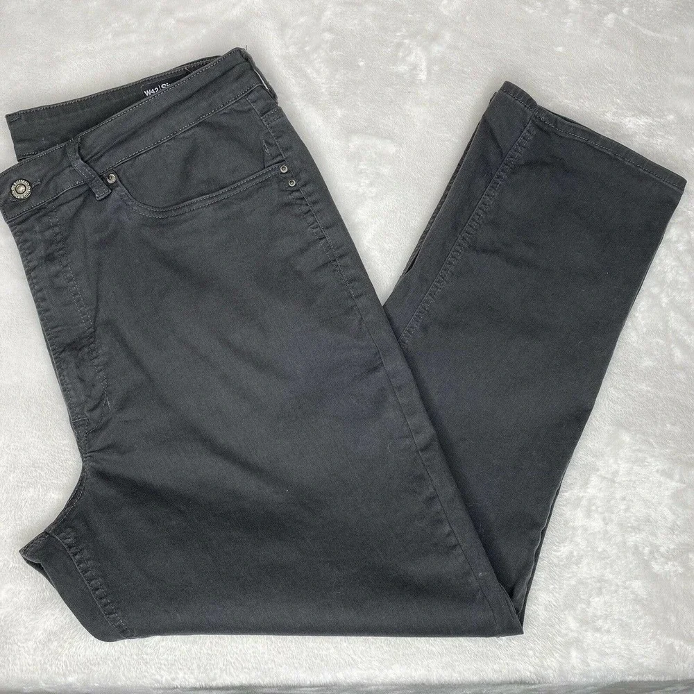 Buffalo David Bitton Six-X Straight Leg Gray Black Stretch Cotton Denim Jeans - Picture 11 of 13